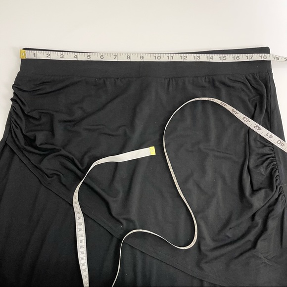 Lane Bryant Maxi Skirt Black Blue Asymmetrical Hem, Size 18/20 - Picture 8 of 8